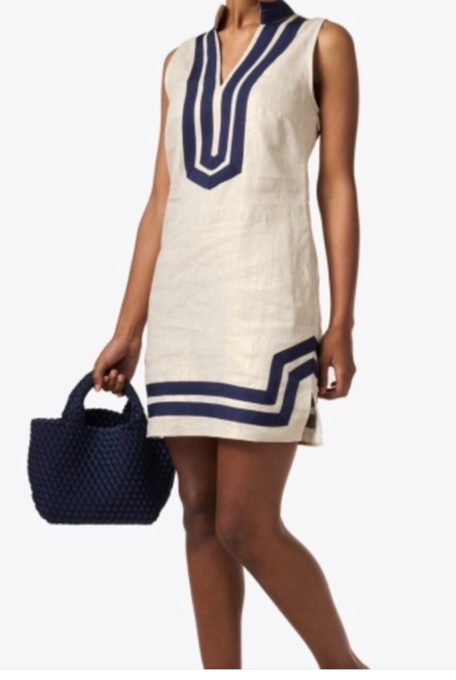 STS Sail to Sable Linen Tunic Dress Size XS